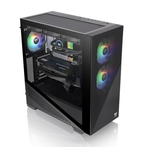 Корпус Thermaltake Divider 370 TG ARGB/Black/Win/SPCC/TG*1/120mm ARGB PWM Fan*3, CA-1S4-00M1WN-00