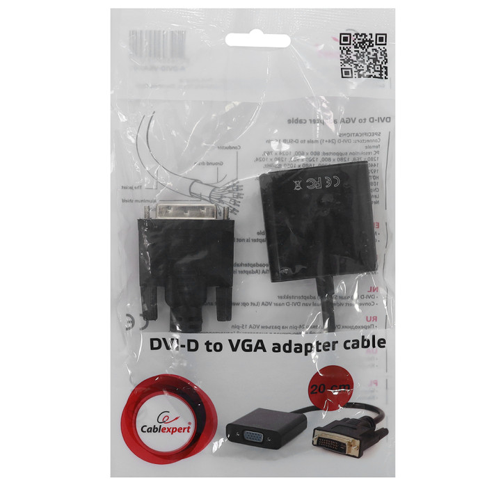 Converter Cablexpert, A-DVID-VGAF-01 DVI-D (24+1) -> D-Sub (VGA)