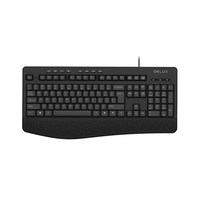 KeyBoard  USB, Delux DLK-6060UB,  ultra slim, black