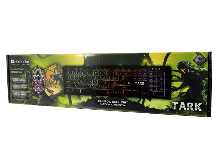 KeyBoard + mouse+pad, USB, Defender TARK C-779, black (52779)
