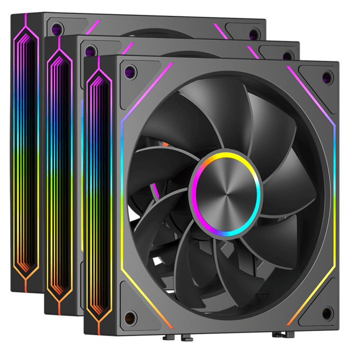 Вентилятор для корпуса PCCooler F3 X120R ARGB BK 3IN1 3x120mm 800-1800±10% RPM Black