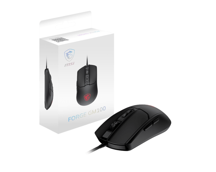 Мышь MSI FORGE GM100 USB2.0/RGB/7 кн./Вес 108г./Кабель 1.5м./Черный