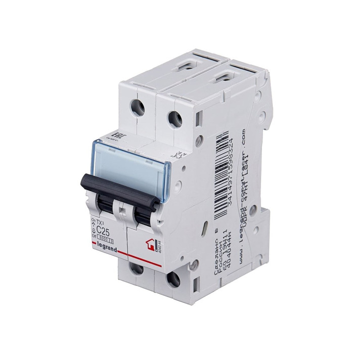 Автоматический выключатель Legrand 404044 2П C 25A TX3 6000 6kA