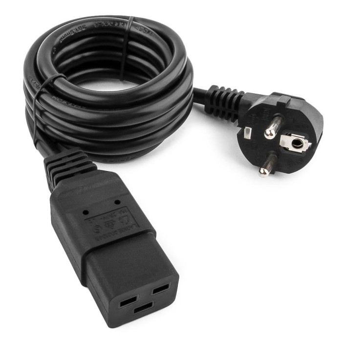 Cable power, Cablexpert PC-186-C19, 1.8м, 16A, black