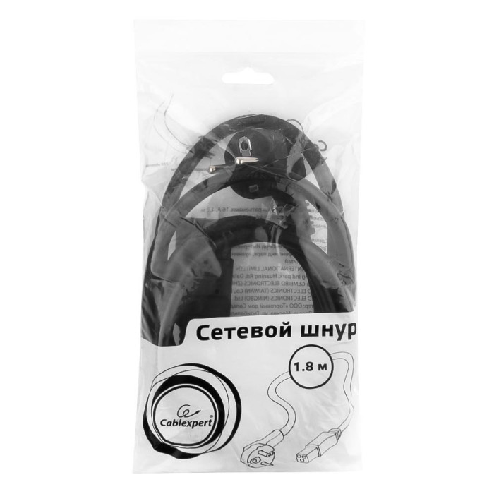 Cable power, Cablexpert PC-186-C19, 1.8м, 16A, black