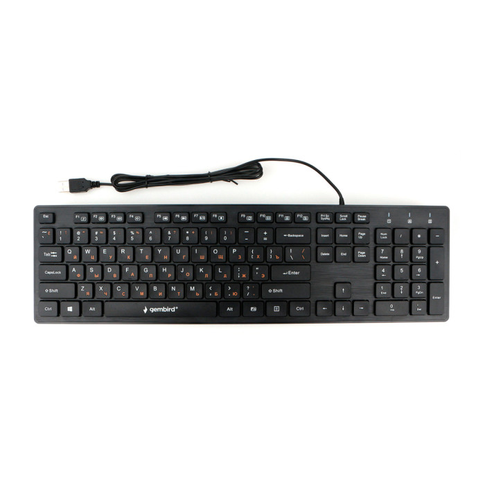 KeyBoard  USB, Gembird KB-8360U, 1.5 cable, 104 keys, 2*USB, black