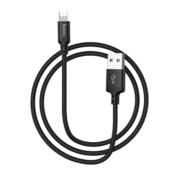 Cable USB, Type A - Lightning, Hoco  X14, USB 2.0, 2м, black