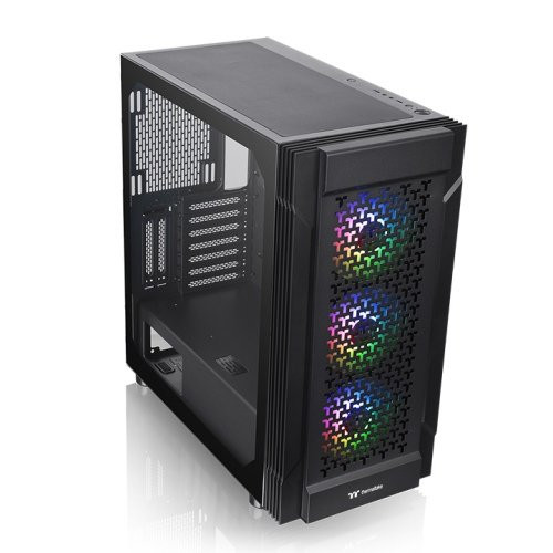 Корпус Thermaltake Versa T27 TG ARGB/Black/Win/SPCC/TG*1/120mm ARGB Fan*3, CA-1W2-00M1WN-01