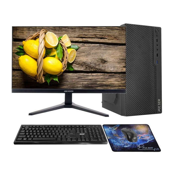 Core i5-13400 2.5GHz/H610/RAM 16GB/SSD 512GB/no DVD/400WLCD 23.8" HikVision/kbd+mouse/Коврик/