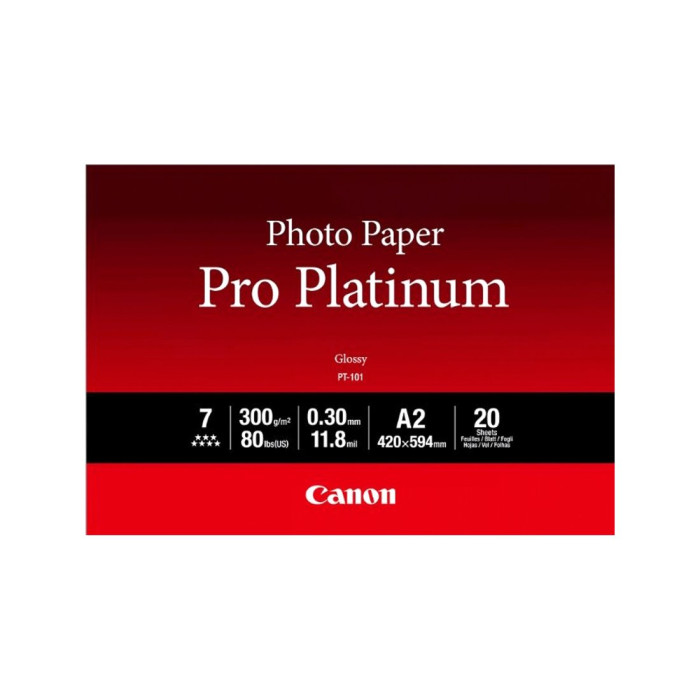 Глянцевая фотобумага Canon PT-101 Pro Platinum A2, 20 шт.