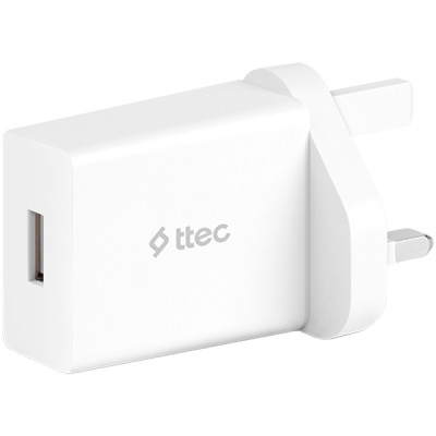 ttec SmartCharger Travel Charger , 2.1A , White