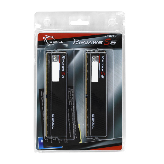 DIMM DDR5 48 GB kit <5200MHz> G.Skill RipJaws S5 (AMD+Intel), F5-5200J4040A24GX2-RS5K, (2x24GB)