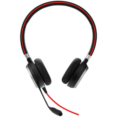 JABRA EVOLVE 40 MS Stereo USB Headband, Noise cancelling, USB and 3.5 jack connectivity, with mute-button and volume control on the cord, Busylight , Discret boomarm, Microsoft optimized