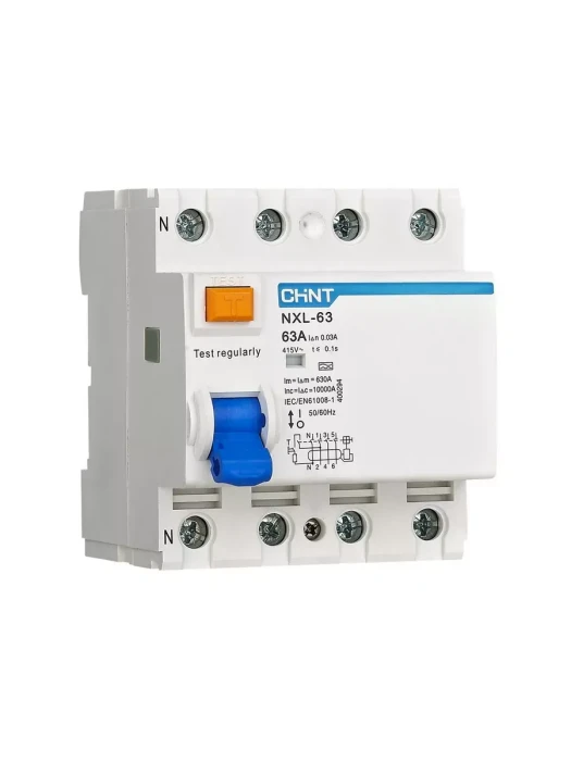 Устройство защитного отключения CHINT NXL-63 6kA 3P+N 25A 30mA AC