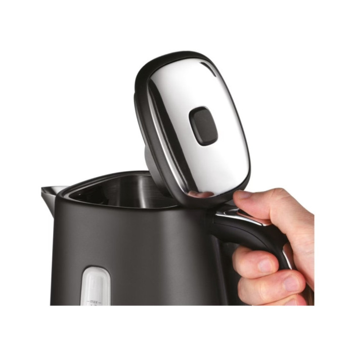 Чайник электрический, Russell Hobbs, 26140-70, Мощность 2400Вт, Объем 1.7л, Нержавеющая сталь, Внутренняя подсветка, Автоотключение: при закипании, при отсутствии воды, при снятии с подставки, Черный