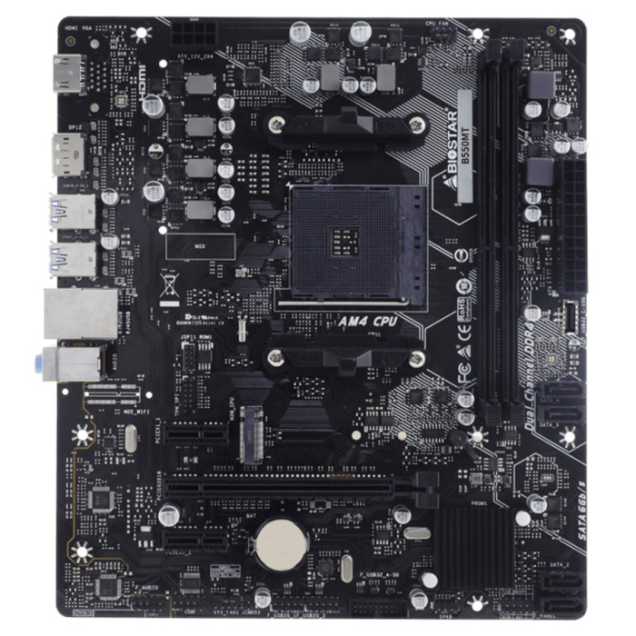 BIOSTAR MB AM4 B550 2 x DDR4 4 x SATA III 1 x M.2 1 x DP Port 1 x HDMI Port 1 x LAN port Micro ATX