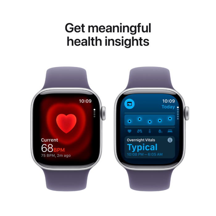 Apple Watch Series 11 GPS 42mm Silver Aluminium Case with Purple Fog Sport Band - M/L,Model A3331