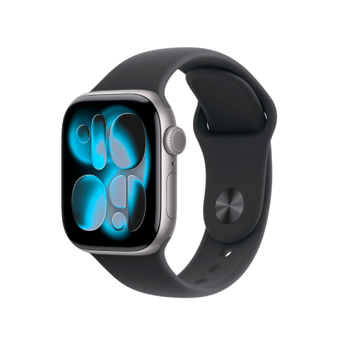 Apple Watch Series 11 GPS 42mm Space Grey Aluminium Case with Black Sport Band - M/L,Model A3331