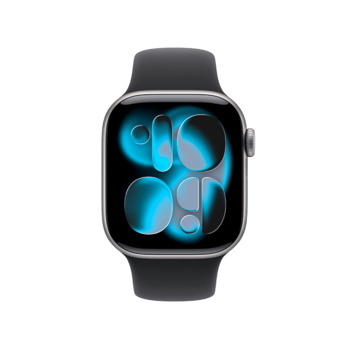 Apple Watch Series 11 GPS 42mm Space Grey Aluminium Case with Black Sport Band - M/L,Model A3331