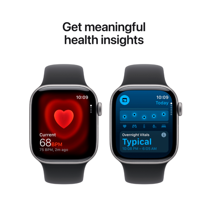 Apple Watch Series 11 GPS 42mm Space Grey Aluminium Case with Black Sport Band - M/L,Model A3331