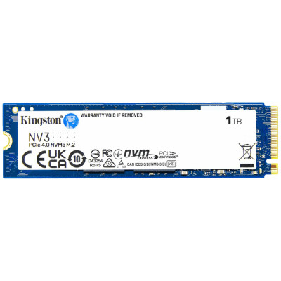 Kingston 1TB NV3 SSD M.2 2280 PCIe 4.0 NVMe, Read: 6,000/ Write: 4,000MB/s