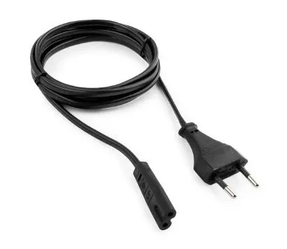 Кабель питания для ноутбуков, аудио/видео техники Cablexpert PC-184/2-1.8M, 1.8м пакет, черный
