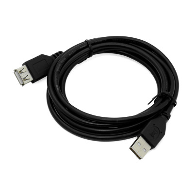 Cable USB (удлинитель) Type Am- Af, 1.8m, Cablexpert CCP-USB2-AMAF-6, USB 2.0, black
