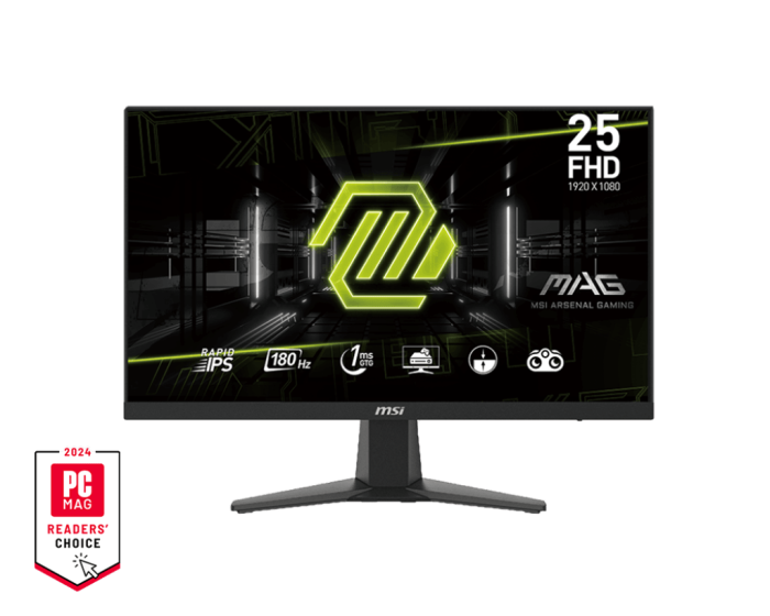 Монитор 24,5" MSI MAG 256F Rapid IPS 1920x1080 180Hz 1ms 250cd/m 1000:1 DP 2xHDMI