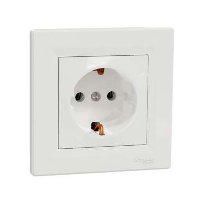 Розетка с заземлением EPH2900121 Asfora 16А в сборе винт