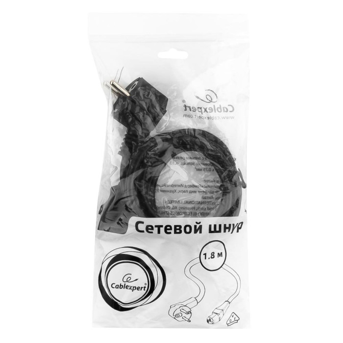 Cable power, Cablexpert PC-186-VDE, 1.8м, black