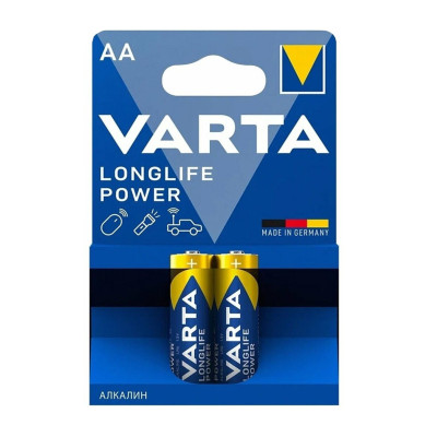 Батарейки Varta AA (LR6/MN1500), High Energy, alkaline, комплект - 2 штуки, [4906-2]