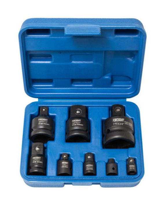Набор адаптеров ударных,8 предметов(1/4(F)x3/8"(M),3/8(F)x1/4"(M),3/8(F)x1/2"(M),1/2(F)x3/8"(M),1/2( 28165       FK-4089MPB