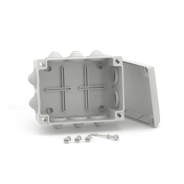 Коробка ответвительная с 10 кабельными вводами DKC 54100.32мм IP55, 190х140х70 мм
