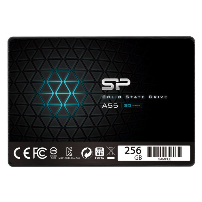 Silicon Power Ace - A55 256GB SSD SATAIII (3D NAND) 3D NAND, SLC Cache, 7mm 2.5   Blue - Max 550/450 MB/s - Full Capacity