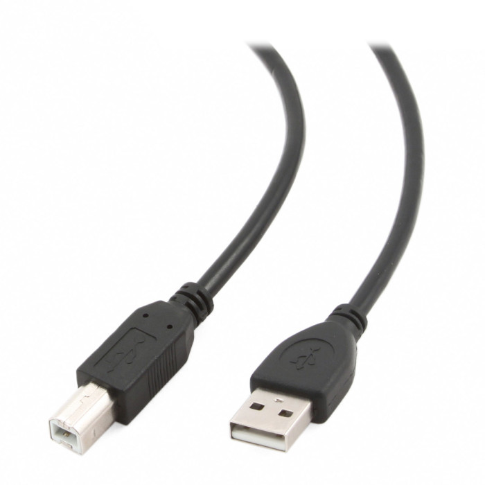 Cable USB Type A-B, 1.8м, Cablexpert CCP-USB2-AMBM-6, USB 2.0, black