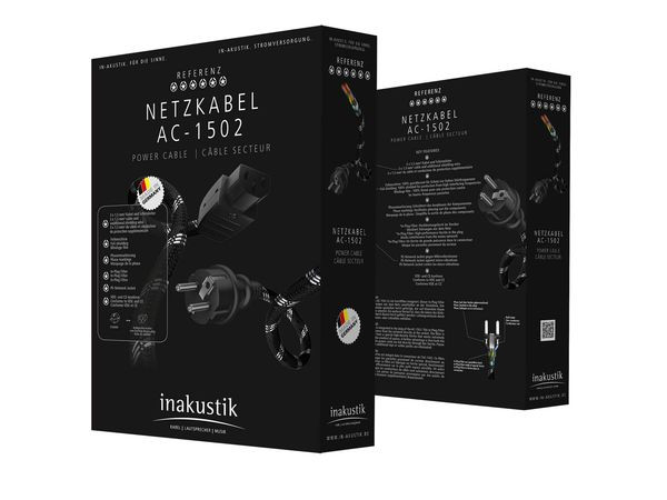 Inakustik Кабель Reference Mains Cable AC-1502 Schuko 3 x 1,5 mm² 1,0m EAN:4001985506651