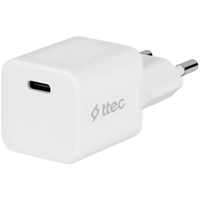 ttec SmartCharger 20W PD USB-C Travel Charger, White