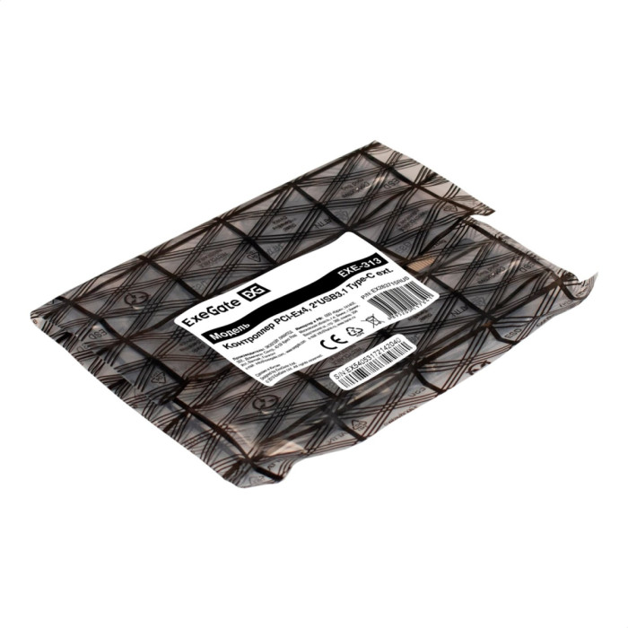 I/O Card converter, PCI-E 3.0 -> 2 x USB 3.1 Type-C, ExeGate EXE-313