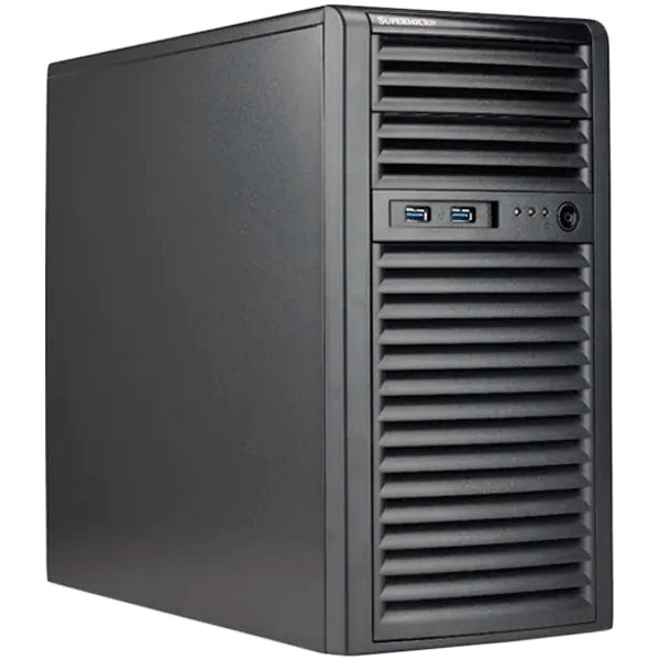 SuperServer SYS-530T-I Supports Intel Xeon E-2300 Series CPU, PCIe 4.0 Support, Dual LAN ports, GbE and dedicated IPMI LAN port, 9cm PWM quiet exhaust fan and optioal front intake fan, 400W 80PLUS Gold Power Supply