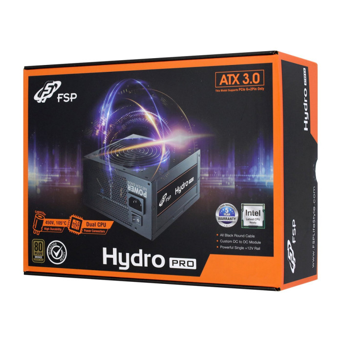 Power supply ATX FSP Hydro Pro HP2-600 , Modular, 600W, 80Plus Bronze