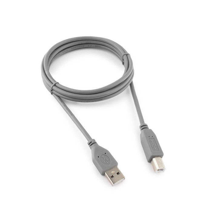 Cable USB Type A-B, 1.8м, Cablexpert CCP-USB2-AMBM-6G, USB 2.0, gray