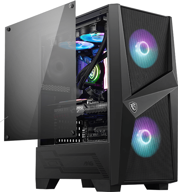 Компьютерный корпус MSI MAG FORGE 100R ATX/mATX/Mini-ITX 2x3.5", 3x2.5", 2xUSB 3.2 Gen1, Audio, Mic