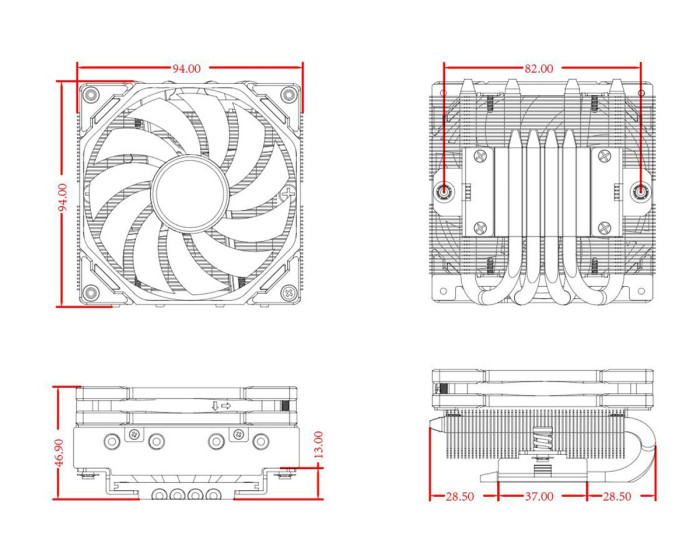 Вентилятор для процессора ID-COOLING IS-40-XT BLACK