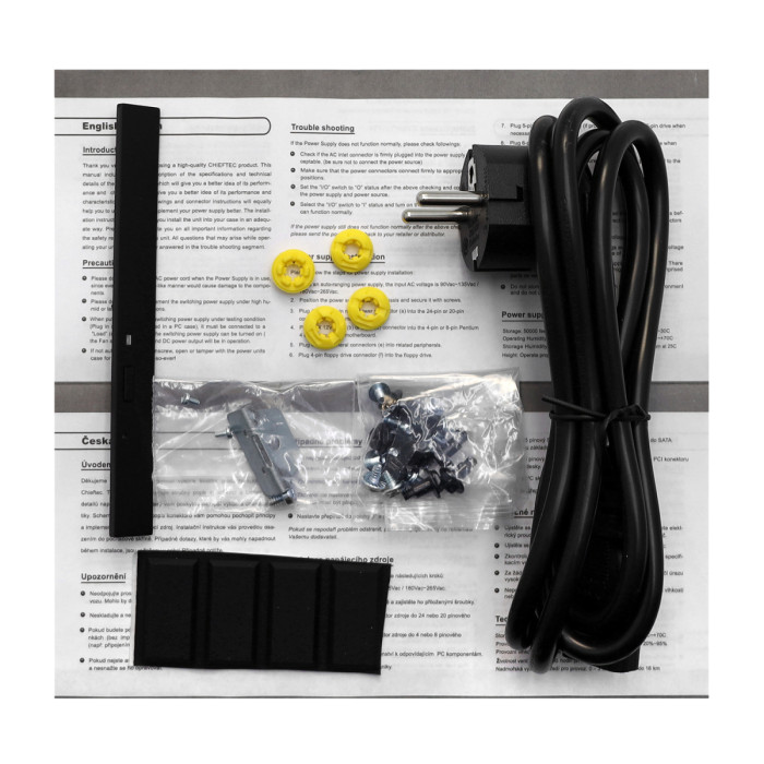 Case MATX mini tower Chieftec UNI, BS-10B-300-FOB, (300W 80+ Bronze), Type-C, black