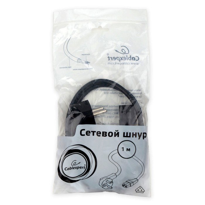 Cable power, Cablexpert PC-186-VDE-1M, 1м, black