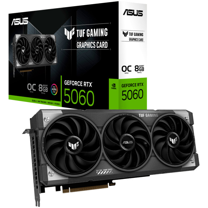 ASUS Video Card NVIDIA GeForce RTX 5060 8GB GDDR7 128-bit Digital Max Resolution 7680 x 4320 Yes x 1 (Native HDMI 2.1b)Yes x 3 (Native DisplayPort 2.1b)HDCP Support Yes (2.3) 550W C/N 90YV0N00-M0NA00