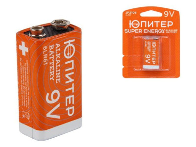 Батарейка 6LR61 (6LF22) 9V alkaline 1шт. ЮПИТЕР