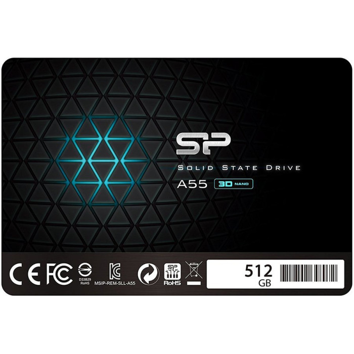 Silicon Power Ace - A55 512GB SSD SATAIII (3D NAND) 3D NAND, SLC Cache, 7mm 2.5   Blue - Max 560/530 MB/s - Full Capacity