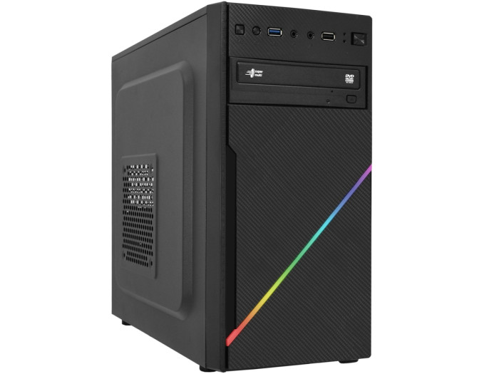Core i3-12100F-3.3GHz/H610/RAM 16GB/SSD 512GB (M.2)/RX550-4GB/no DVD/400W