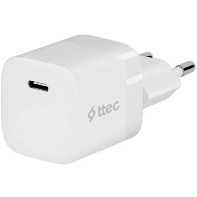 ttec SmartCharger 30W PD USB-C Travel Charger, White